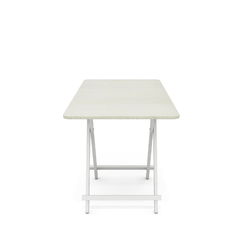 Livingandhome Folding Wooden Dining Table 100x60cm White