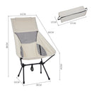 Breeins Portable Lightweight Heightened Backrest Folding Camping Chair