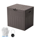 Breeins 126L PP Garden Storage Box With Combination Padlock