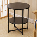 Livingandhome Small Round Coffee Table with 2 Tier