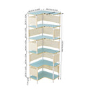 Livingandhome Minimalist Corner Bookshelf with Gold Frame