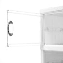 Livingandhome 6-Tier Foldable Storage Box with Magnetic Doors