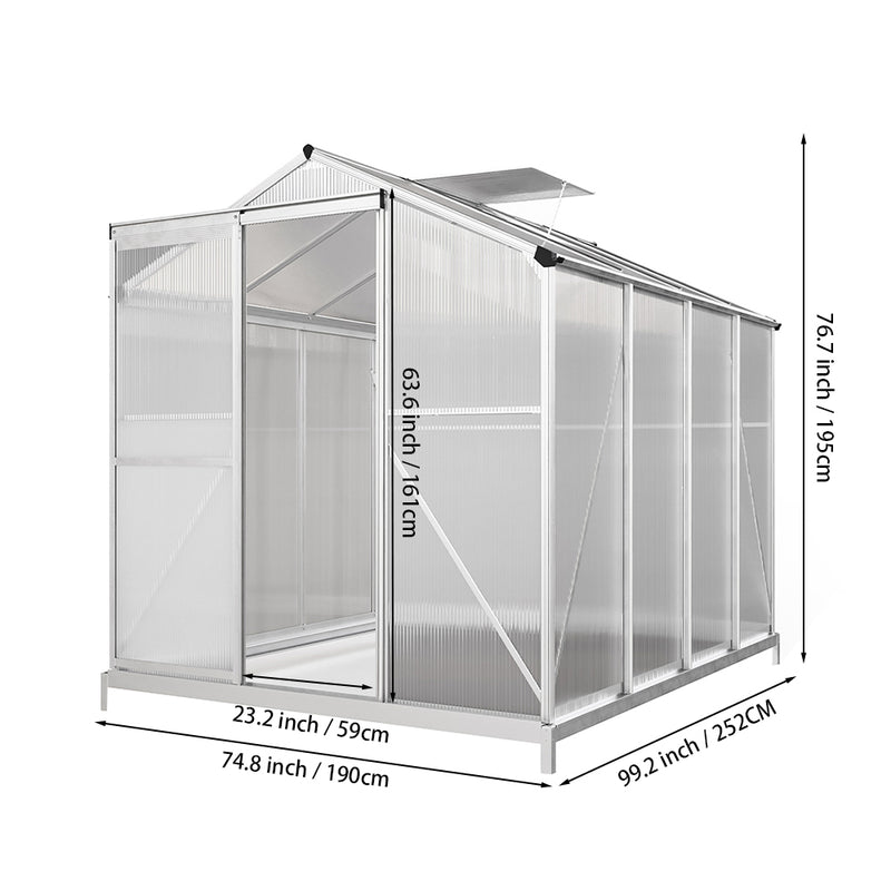 Breeins Backyard Greenhouse with Roof Vent