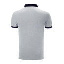 Turn Down Collar Short Sleeve Polo Shirt - Grey