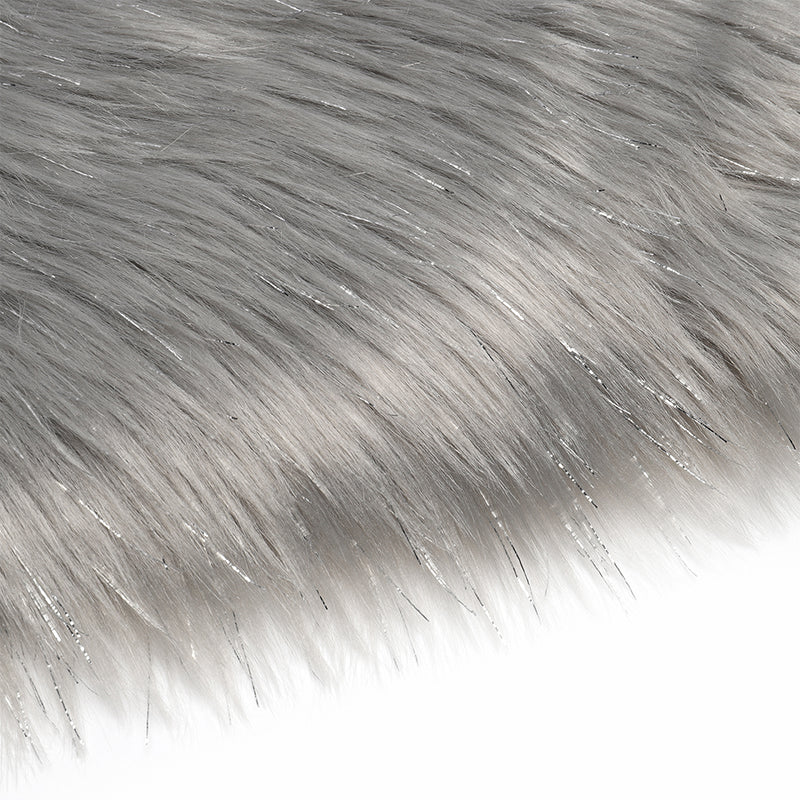 Lifeideas Heart Shaped Super Soft Shaggy Area Rug Grey