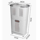 Lifeideas Rolling Laundry Hamper With 3 Compartments