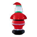 Lifeideas 2.4M Lighted Christmas Inflatable Santa Holding Wreath Decoration