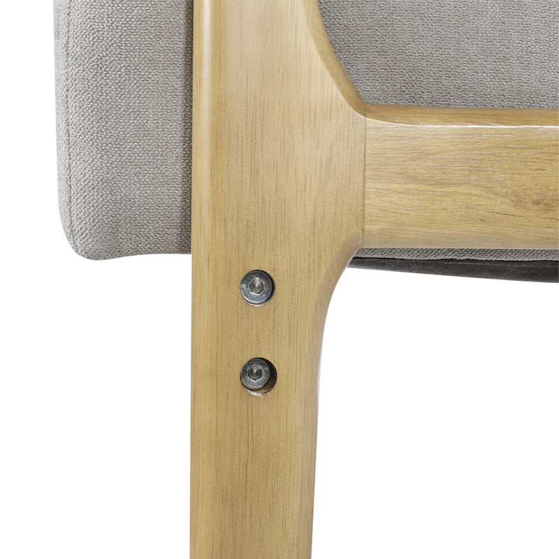 Livingandhome Solid Wooden Frame Upholstered Tufted Armchair