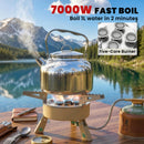 Outsunny 7000W Camping Stove With Piezo Ignition, High Power Gas Stove Khaki