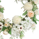 Lifeideas Vibrant Faux Peony Wreath Decoration