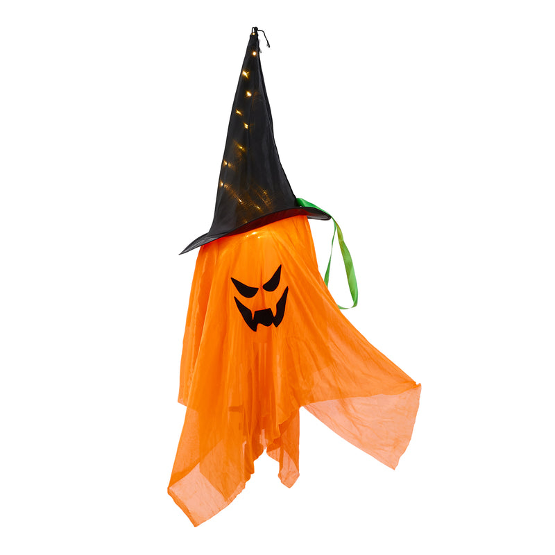 LED Halloween Ghost Witch Hat Set