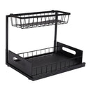 Lifeideas Black Carbon Steel Cabinet Rack