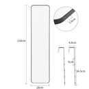 Livingandhome Full Length Mirror with Rounded Corners Door Hanging