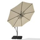 Garden Sanctuary Outdoor 32 LED Lighted Patio Umbrella With Crank Lift System