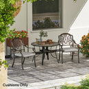 Outsunny 45 x 45cm Replacement Garden Seat Cushion Pad with Ties, Light Grey