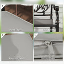 Outsunny 45 x 45cm Replacement Garden Seat Cushion Pad with Ties, Light Grey