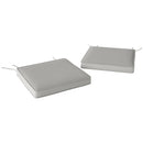Outsunny 45 x 45cm Replacement Garden Seat Cushion Pad with Ties, Light Grey