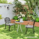 Outsunny 45 x 45cm Replacement Garden Seat Cushion Pad with Ties, Light Grey