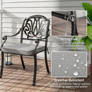 Outsunny 45 x 45cm Replacement Garden Seat Cushion Pad with Ties, Light Grey
