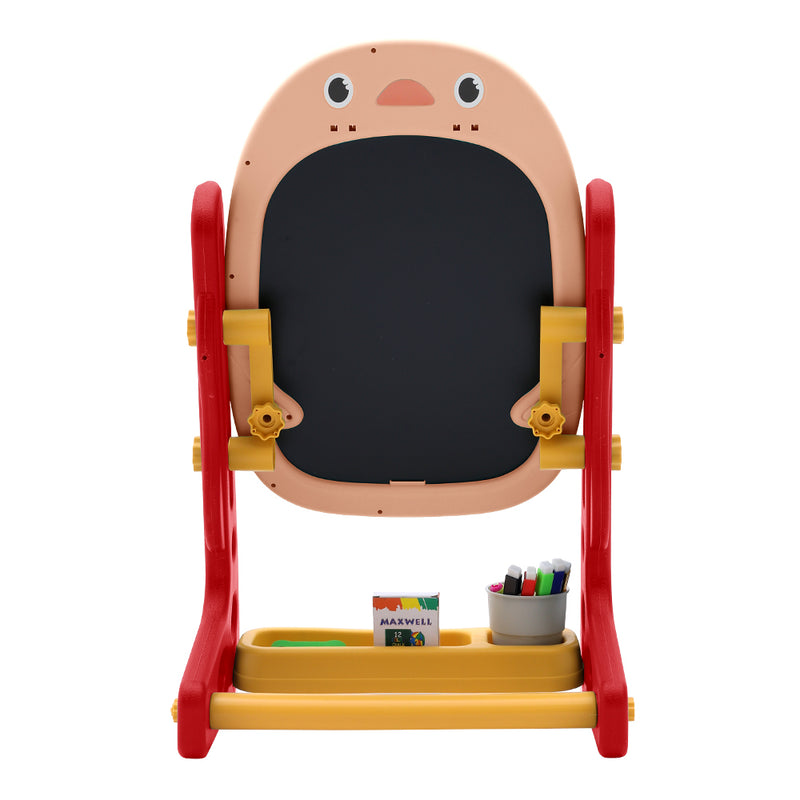 Kidkid Adjustable Double-Sided Magnetic Art Easel with Games