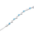 Modishion Delicate Open-Heart Bracelet with Cubic Zirconia