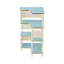 Livingandhome 4-Tier L-Shaped Corner Bookshelf