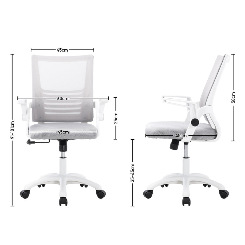 Livingandhome Modern Office Chair with Padded Seat and Mesh