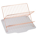 Lifeideas 2-Tier Foldable Countertop Dish Drying Rack with Drip Tray