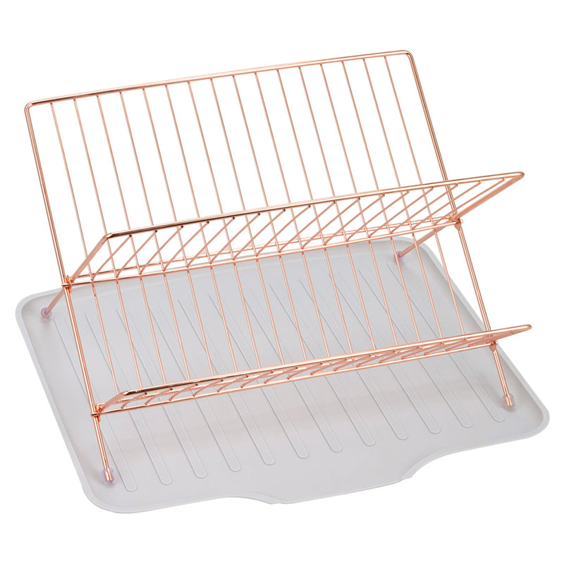 Lifeideas 2-Tier Foldable Countertop Dish Drying Rack with Drip Tray