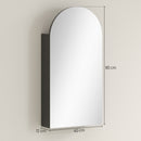 HOMCOM Bathroom Mirror Cabinet With Adjustable Glass Shelves