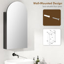HOMCOM Bathroom Mirror Cabinet With Adjustable Glass Shelves