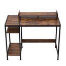 Livingandhome Office Desk with Three-Tier Storage