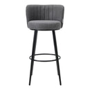 Livingandhome Pair of Modern Linen Bar Chairs