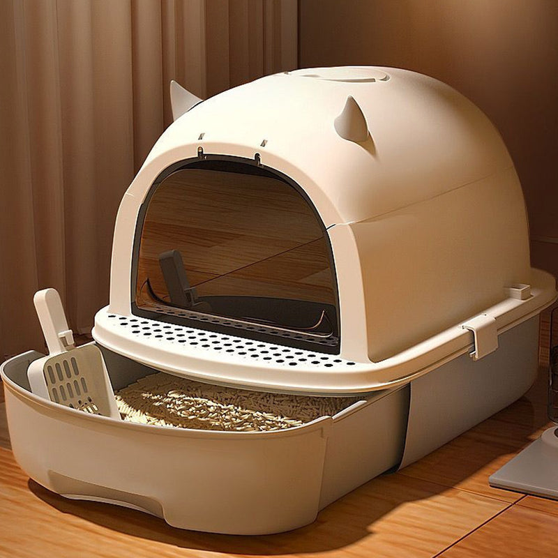 KidKid Little Devil Design Enclosed Cat Litter Box