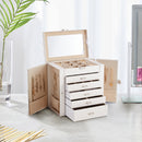 Sheonly Large Jewellery Box with Drawers and Mirror