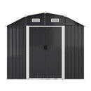 Breeins Large 7.5 x 4 ft Galvanized Steel Acrylic Storage Shed