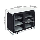 Livingandhome Camping Kitchen Table Portable Cabinet Kitchen Storage