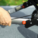 HOMCOM 4 Wheel Rollator Walker,  Adjustable Mobility Walker With Bag, Silver