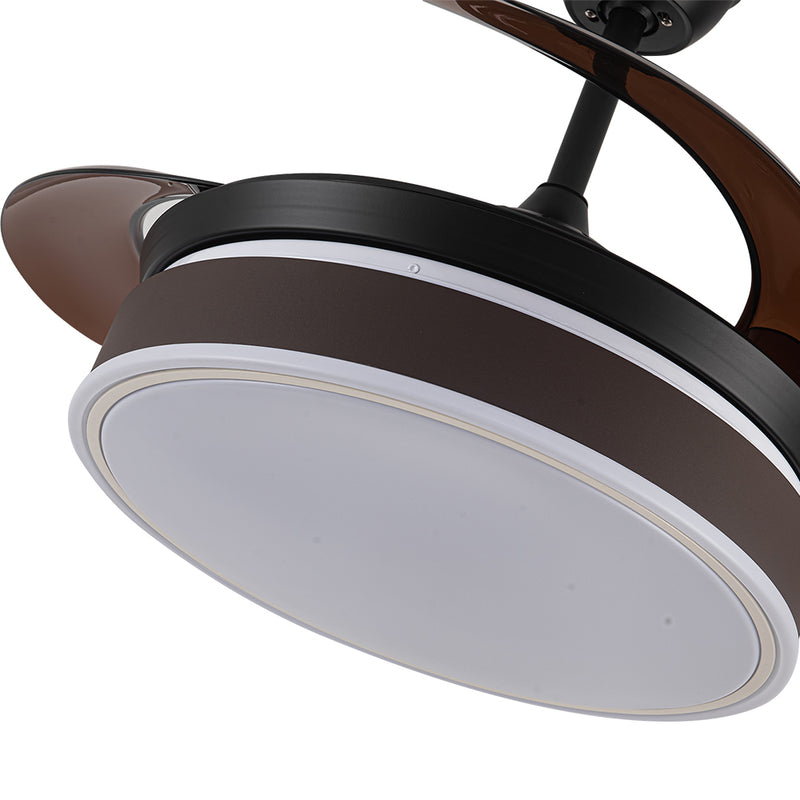 Cottonfy UK Retractable Blade Ceiling Fan with Light