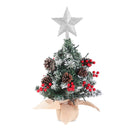 Lifeideas Mini Pre Lit Tabletop DIY Christmas Tree with Star Topper
