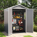 6x4FT Outdoor Plastic Garden Storage Shed