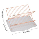Lifeideas 2-Tier Foldable Countertop Dish Drying Rack with Drip Tray
