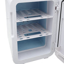 Livingandhome 16L Dual-Use Mini Refrigerator with Glass Door