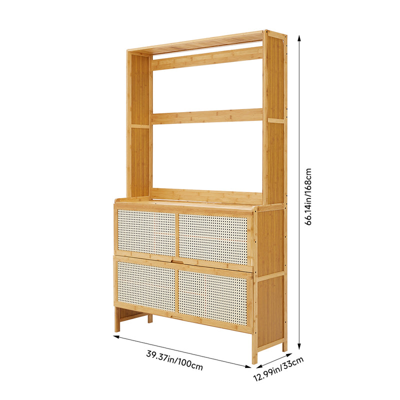 Lifeideas Wooden Entryway Storage Shoe Cabinet