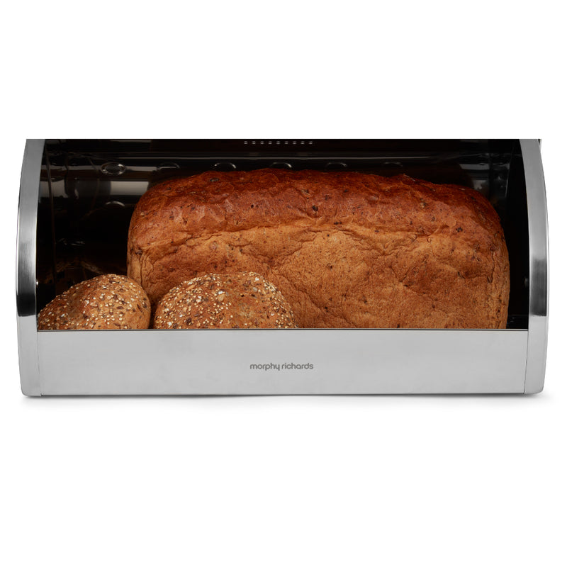 Morphy Richards Dune Roll Top Bread Bin  - White