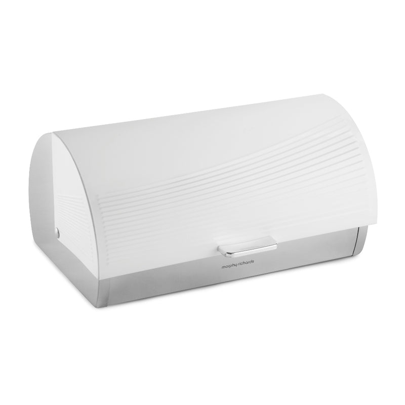 Morphy Richards Dune Roll Top Bread Bin  - White