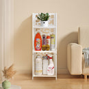 Livingandhome Rustic Small White Storage Display Shelving Unit