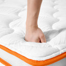 Livingandhome 11Inch Single Mattress Wavy Foam Pocket Spring Hybrid Mattress