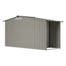 Breeins 4x8FT Metal Garden Storage Shed With Log Storage