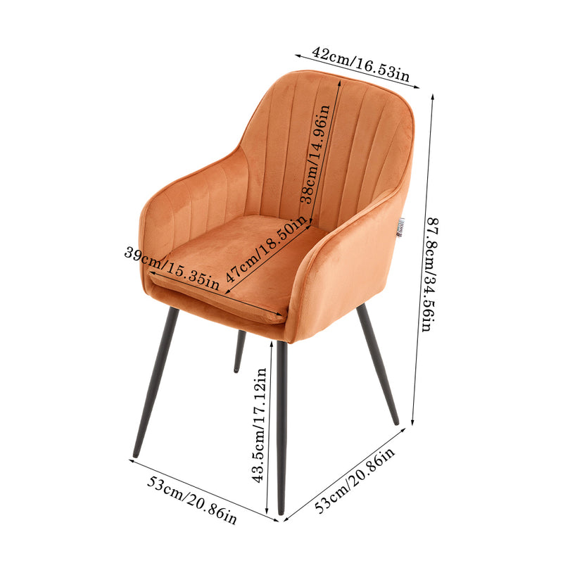 Livingandhome Set of 2 Upholstered Dining Chairs